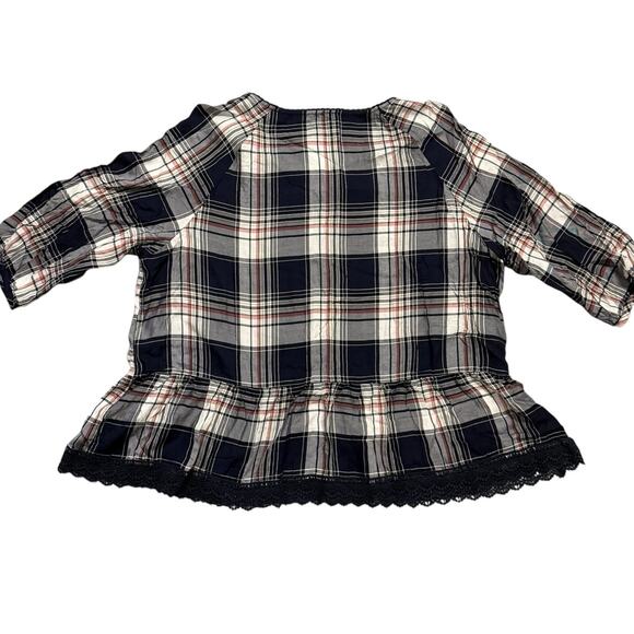 Massini Pull Over Blouse Size 3X in Blue, White, Pink - Picture 5 of 9